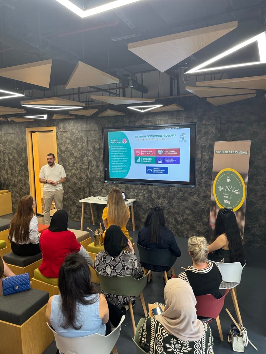 The room at an Engage HR Cafe meetup in Dubai — photo 3