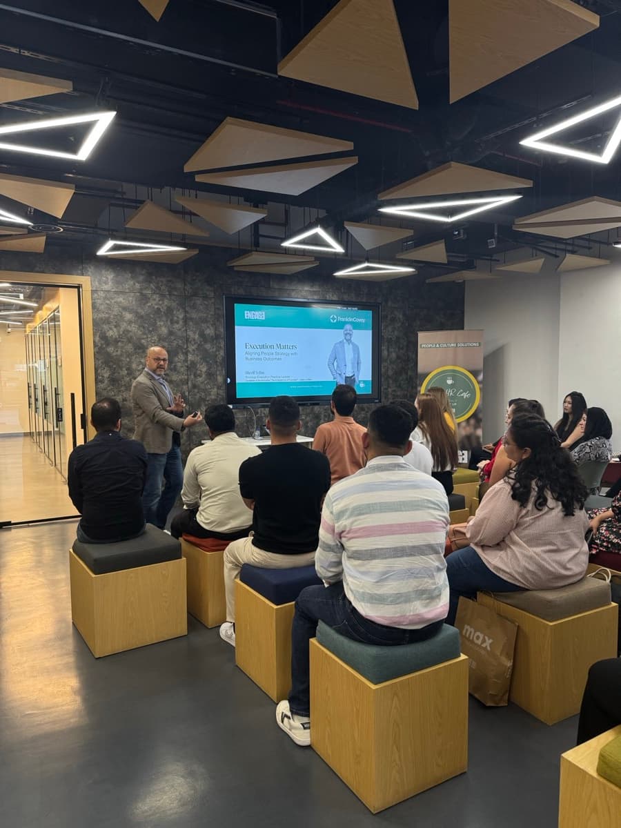 The room at an Engage HR Cafe meetup in Dubai — photo 9