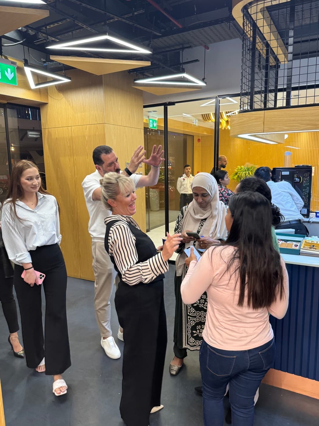 Practitioners in conversation at an Engage HR Cafe meetup in Dubai