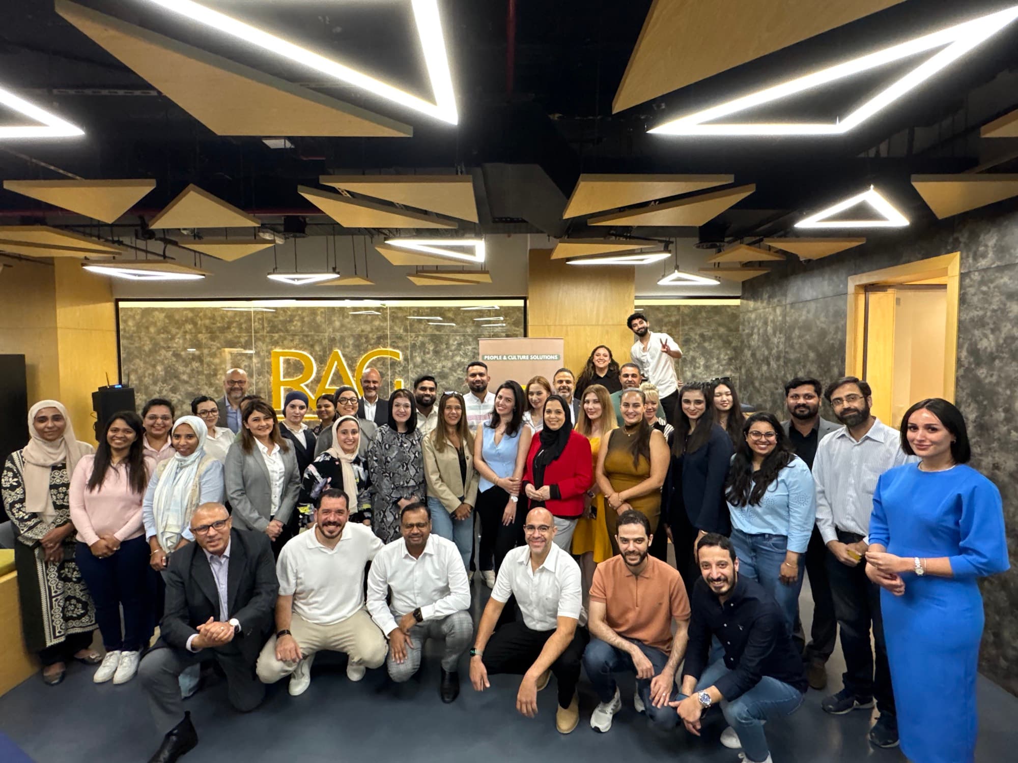 The full room at an Engage HR Cafe meetup in Dubai