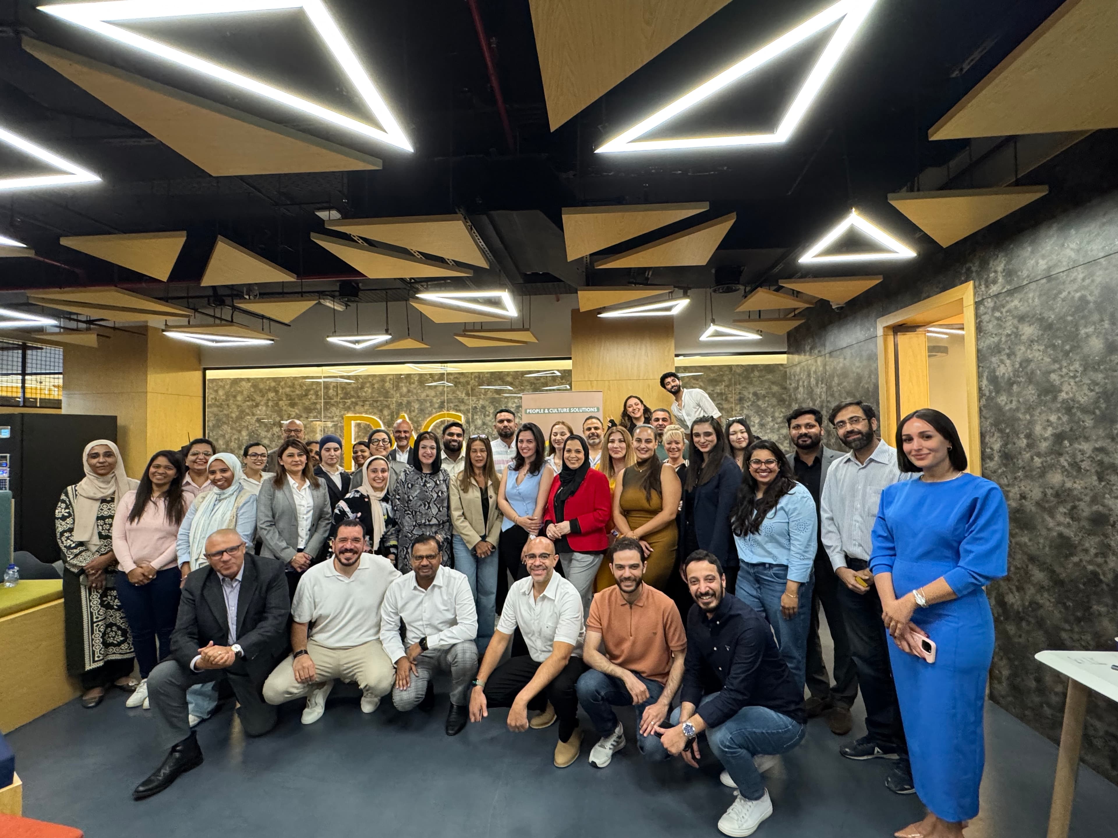 An Engage senior partner with a client team at the Cairo office