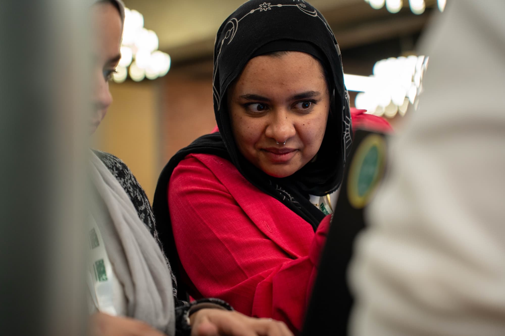 A candid moment at an Engage community event